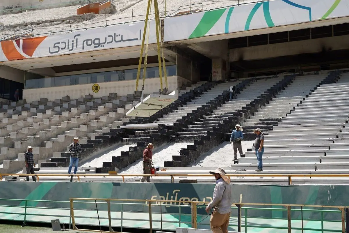 آخرین وضعیت استادیوم آزادی در آستانه بازی پرسپولیس و النصر