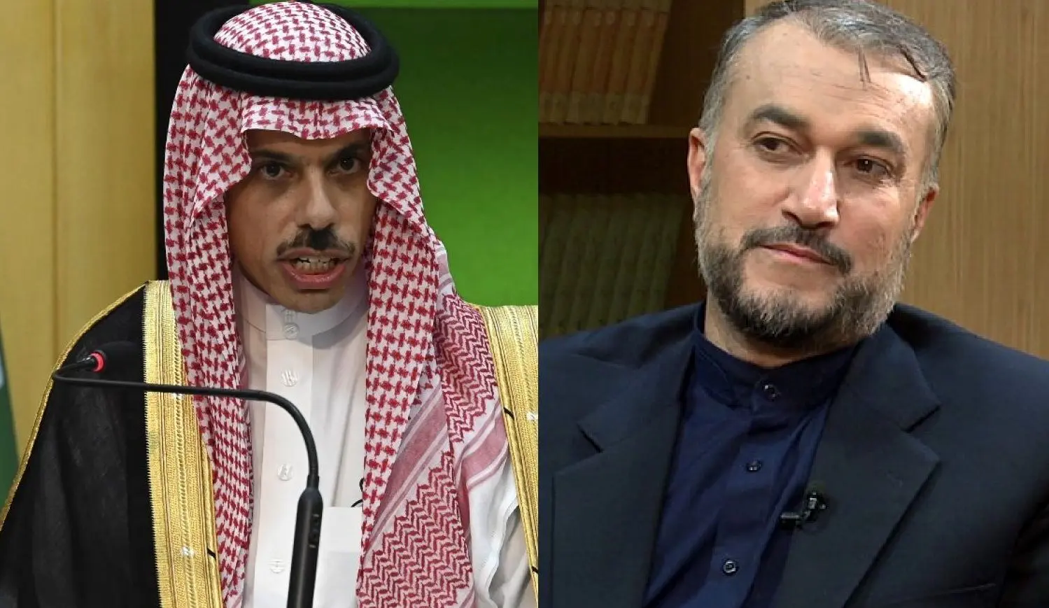 احوالپرسی سرپایی امیرعبداللهیان و وزیر خارجه عربستان