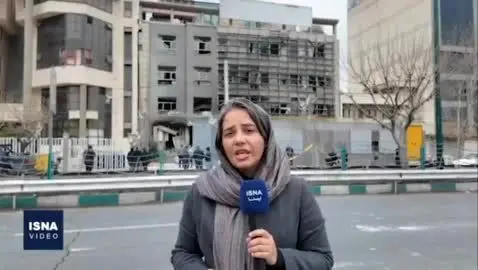 ببینید| تخریب ساختمان بانک سپه در تهران پس از حمله آمریکا و اسرائیل