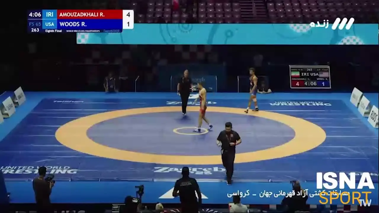 ببینید| نابودی کشتی‌گیر امریکایی به دست رحمان عموزاد