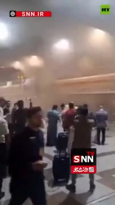  ببینید| آتش‌سوزی در فرودگاه بین‌المللی لاهور