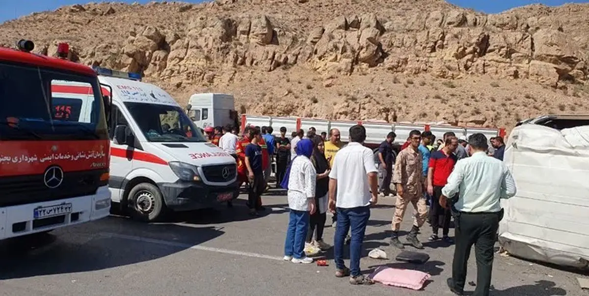 تصادف اتوبوس با سمند درمحور عبدالخان به چذابه؛ 5 نفر جان باختند