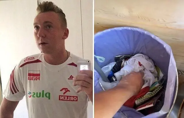 پیراهن تیم ملی والیبال لهستان در سطل زباله! + عکس