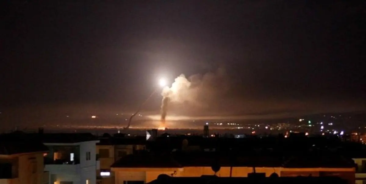 مقابله پدافند هوایی سوریه با حمله هوایی رژیم صهیونیستی