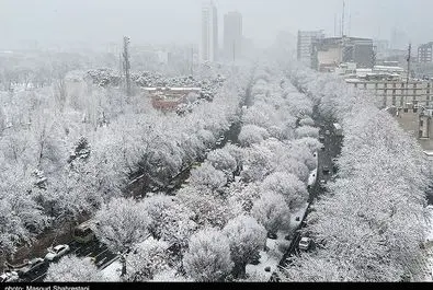 تهران برفی برف تهران -- عکس با لوگو