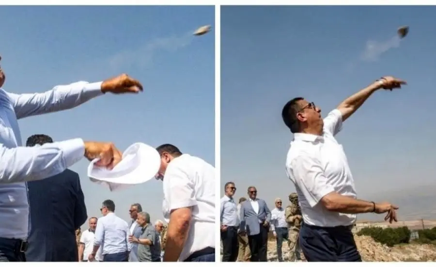 وزرای لبنانی به سمت اسرائیل سنگ پرتاب کردند+ ویدئو