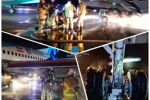 لحظات پراسترس در آسمان ایران؛ ترکیدگی لاستیک هواپیما و فرود اضطراری موفق