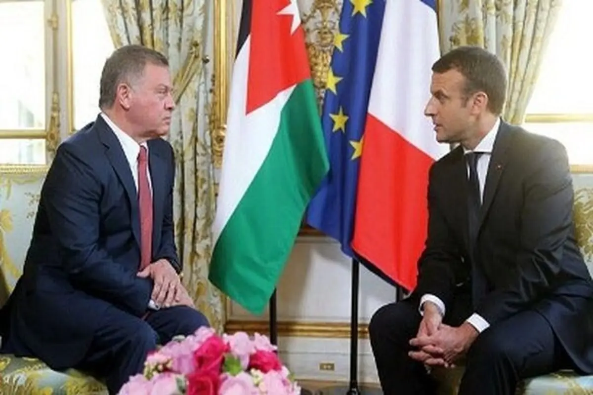 تحولات منطقه ای و بین المللی محور گفتگوی شاه اردن و رئیس جمهور فرانسه