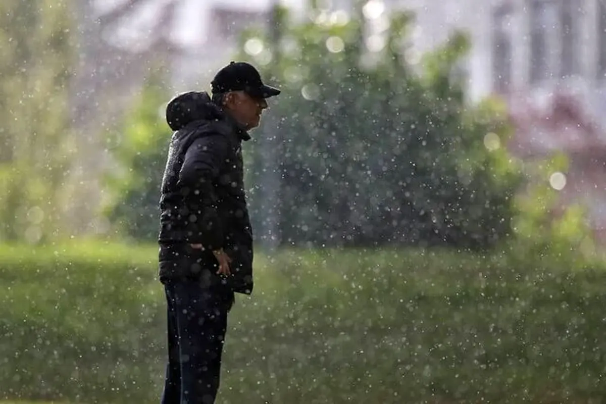 تمرین تیم ملی در هوای بارانی اتریش