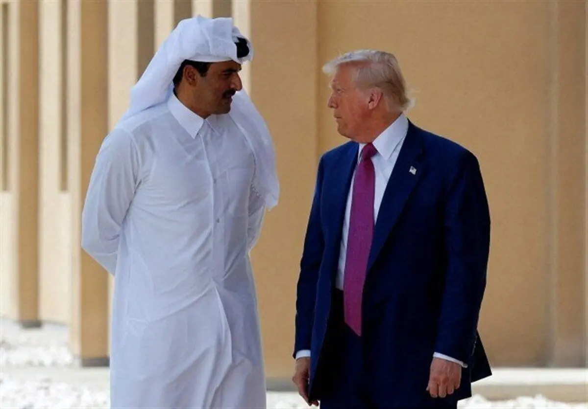 تماس تلفنی فوری ترامپ با امیر قطر همزمان با حضور لاریجانی در دوحه