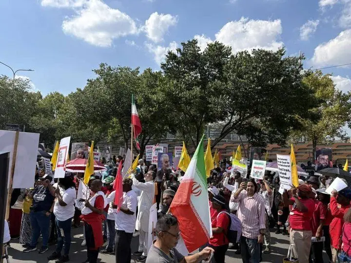 تظاهرات حمایت از ایران در آفریقای جنوبی