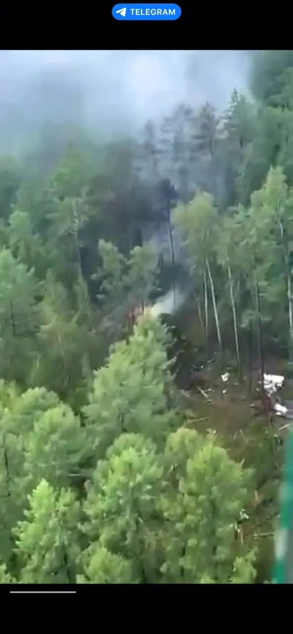 ببینید|  نخستین تصاویر از محل سقوط هواپیمای مسافربری روسیه؛ همه ۴۹ سرنشین جان باختند