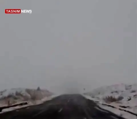 ببینید| بارش برف پاییزی در محور چالدران به خوی