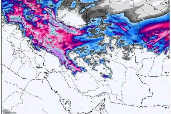 تحلیل یک مدل معتبر اروپایی: قوی‌ترین سامانه برفی در راه ایران / عمق برف در البرز و زاگرس مرکزی به ۷۰ سانتی‌متر خواهد رسید