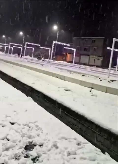 ببینید| بارش شدید برف در بافت کرمان؛ شهر سفیدپوش شد