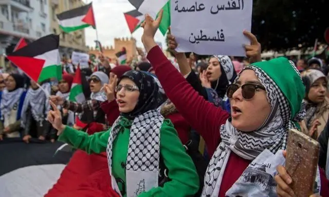 تجمع اعتراضی مراکشی‌ها به دلیل سفر رییس ستاد ارتش اسرائیل