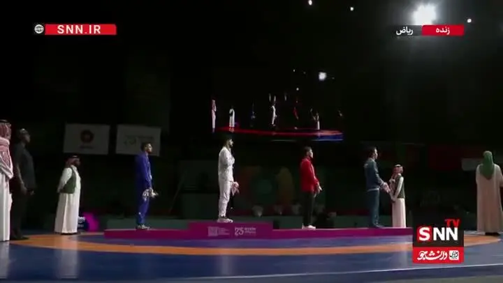 ببینید| کسب نخستین طلای کشتی فرنگی ایران در ریاض