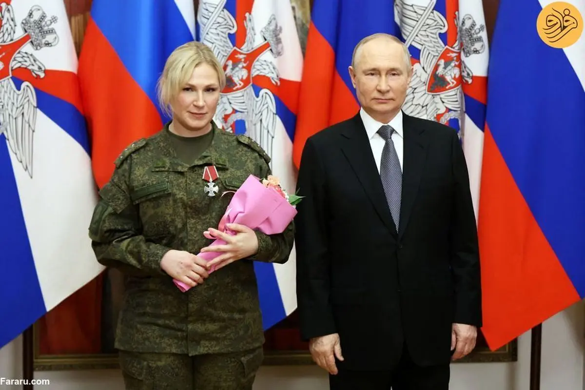 یک زن مرموز در عکس‌های پوتین؛ این زن بلوند کیست؟