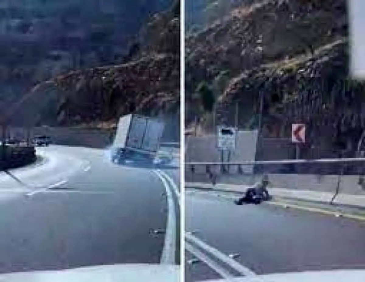 ببینید | راننده‌ای در عربستان به طرز معجزه‌آسایی از مرگ جست