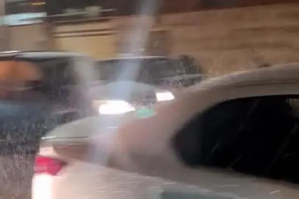 ببینید| بارش شدید تگرگ در تبریز