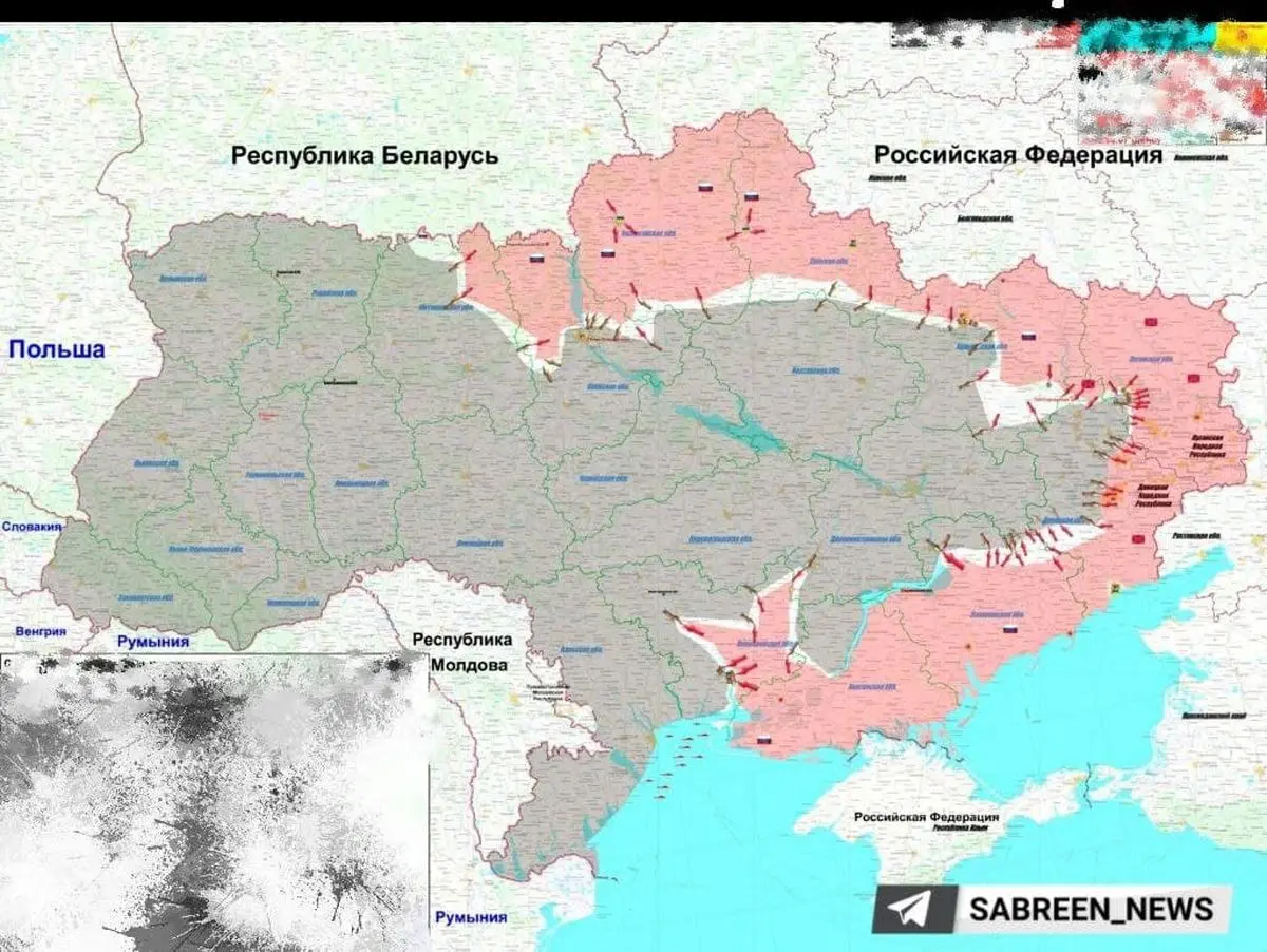 جدیدترین نقشه پیشروی روسیه در اوکراین+ عکس