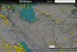 ببینید| تصاویری از کلیر شدن آسمان ایران به روایت سایت فلایت رادار