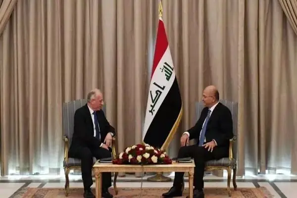 رایزنی وزیر دفاع لبنان با رئیس جمهوری عراق