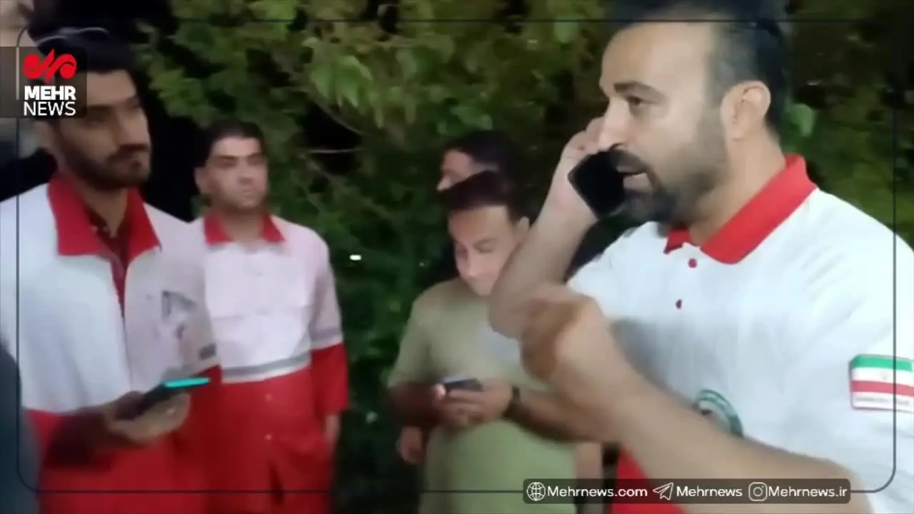 ببینید| لحظه برقراری ارتباط با حادثه‌دیدگان سانحه بالگرد هلال احمر