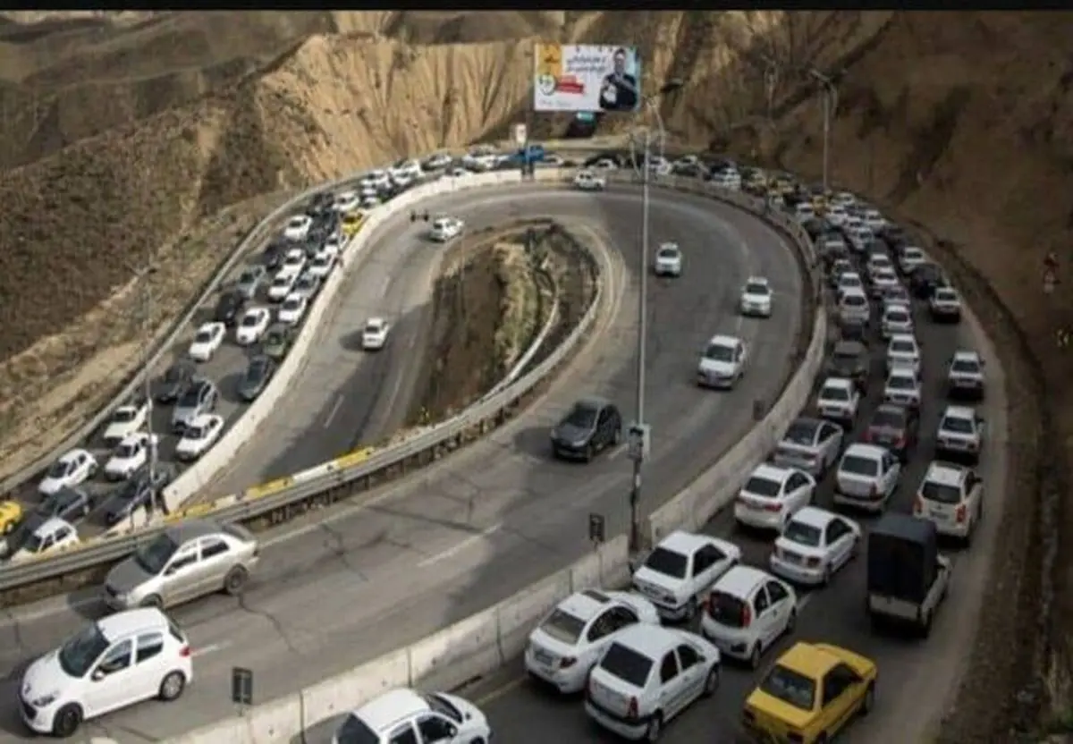 ترافیک سنگین در آزادراه تهران-شمال