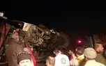 واژگونی اتوبوس در گرمسار؛ ۲۵ مصدوم به مراکز درمانی منتقل شدند