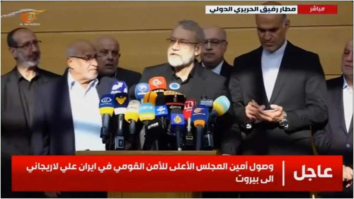 لاریجانی در بیروت: در همه شرایط کنار مردم لبنان خواهیم بود؛ ایران و لبنان، هر دو دارای تمدنی عمیق هستند، اگر ملت لبنان در رنج باشند، مردم ایران نیز این درد را احساس میکنند