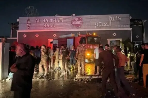 کشته‌شدگان حادثه‌ آتش‌سوزی عروسی در عراق افزایش یافت