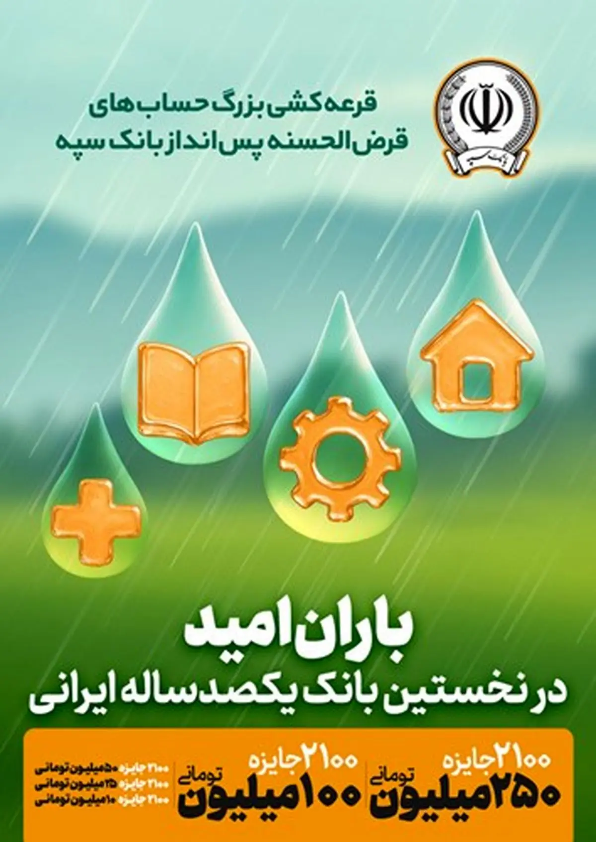 جوایز چهل و پنجمین قرعه‌کشی بزرگ حساب‌های قرض‌الحسنه پس انداز بانک سپه اعلام شد

