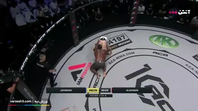 ویدئوی مبارزه امیرعلی اکبری با فایتر آمریکایی