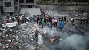 تصویری تلخ و دردناک از یک گور دسته‌جمعی در غزه + عکس