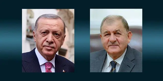 گفتگوی تلفنی اردوغان و رئیس‌جمهور جدید عراق