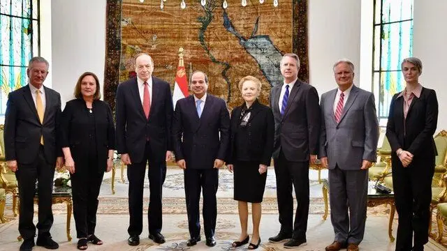 دیدار رئیس‌جمهور مصر و هیئتی از کنگره آمریکا در قاهره