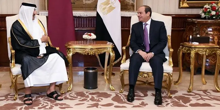 پس از 7 سال رئیس‌جمهور مصر به قطر رفت