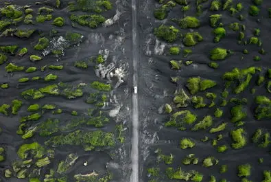 جاده عکس هوایی پهپاد
