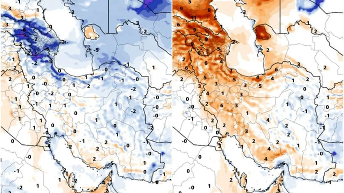 هواشناسی: کاهش قابل توجه دما طی چهارشنبه و پنجشنبه در بیشتر مناطق کشور