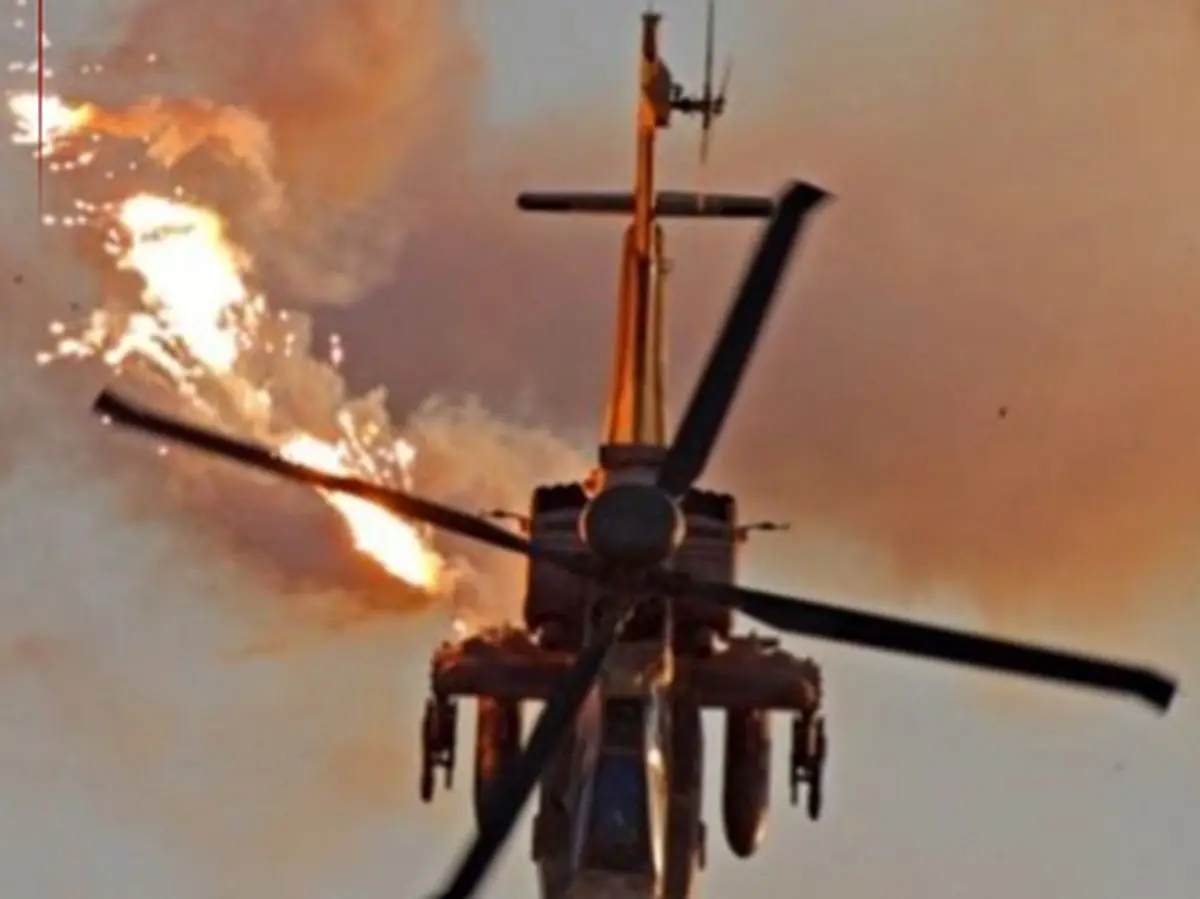 انهدام بالگرد آپاچی اسرائیل توسط رزمندگان مقاومت