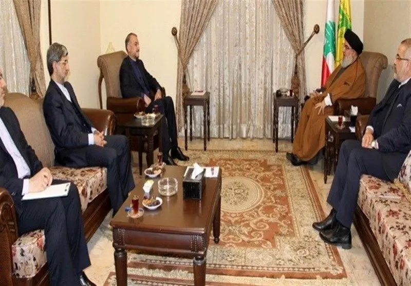 دیدار وزیر خارجه ایران با دبیر کل حزب الله لبنان