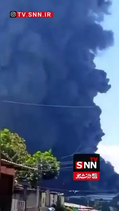 ببینید| آتش‌سوزی گسترده یک کارخانه در برزیل