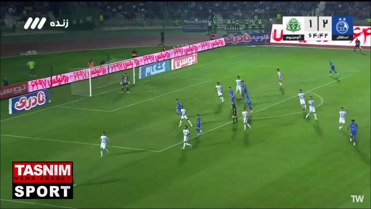 ببینید| گل سوم استقلال به آلومینیوم