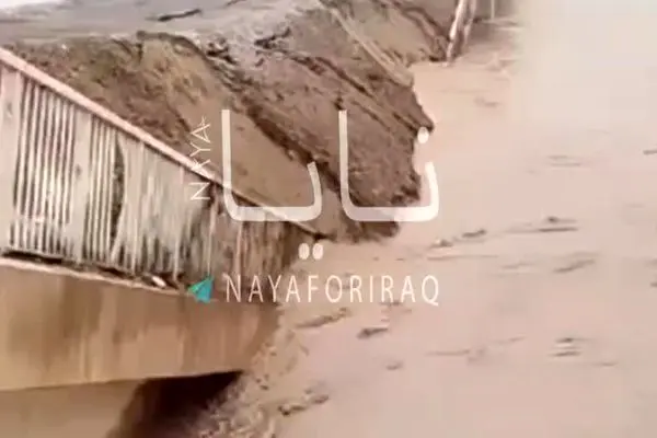 ببینید|  تصاویری دیگر از جاری شدن سیل در عراق به‌دنبال بارش شدید باران