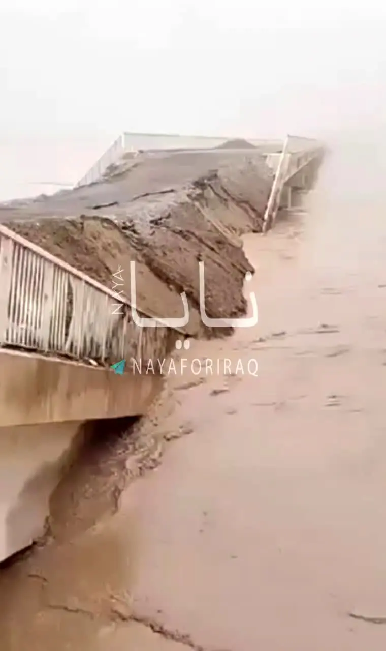 ببینید|  تصاویری دیگر از جاری شدن سیل در عراق به‌دنبال بارش شدید باران