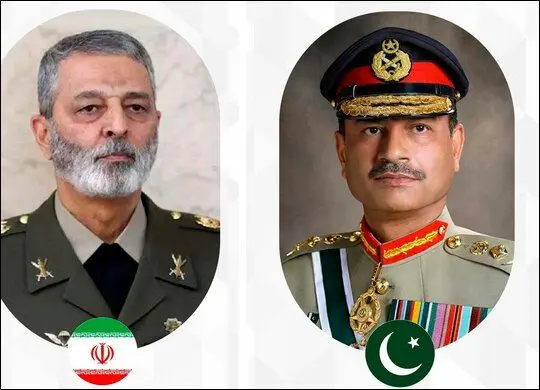 پاكستان،ايران،مسلح،نيروهاي،ستاد،رئيس،تلفني،مرزهاي،فرمانده