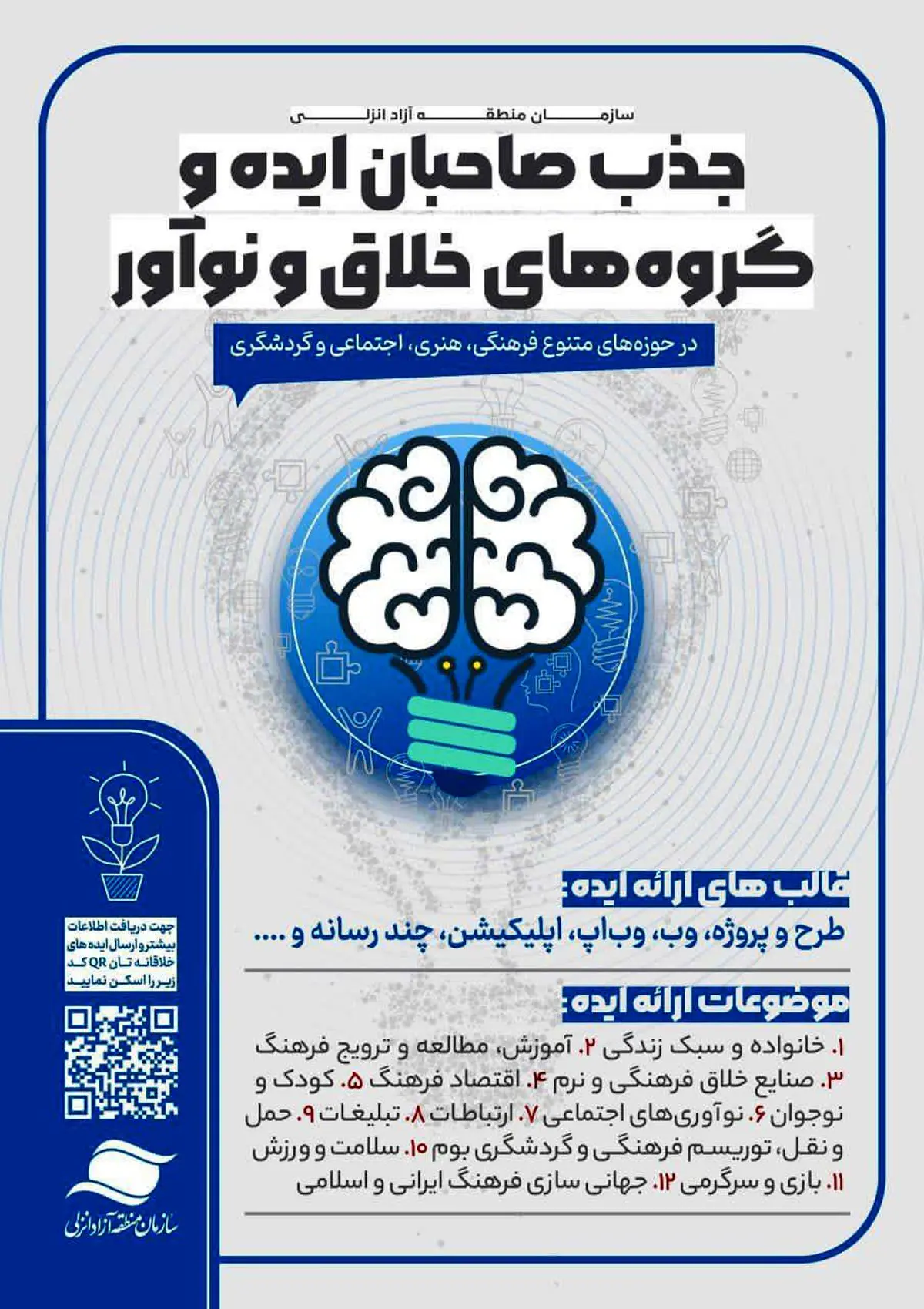 آغاز فراخوان «شناسایی صاحبان ایده و گروه های خلاق و نوآور» در منطقه آزاد انزلی