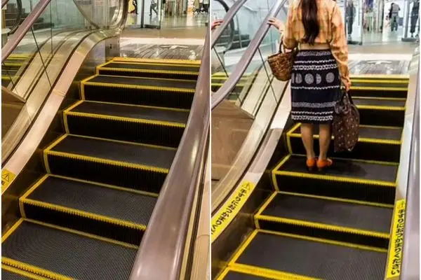 محاکمه زن انگلیسی به خاطر استفاده برعکس از پله‌برقی!