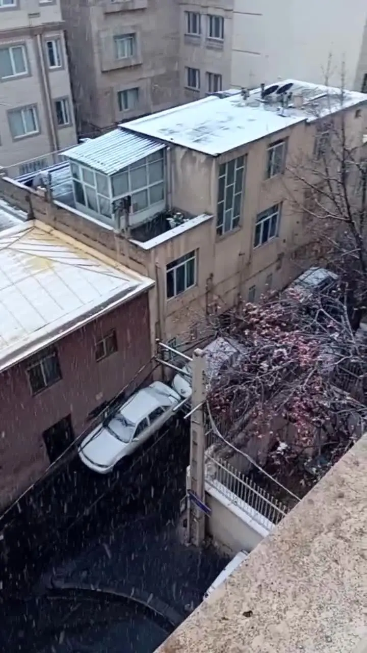 ببینید| بارش برف پاییزی در تهران 